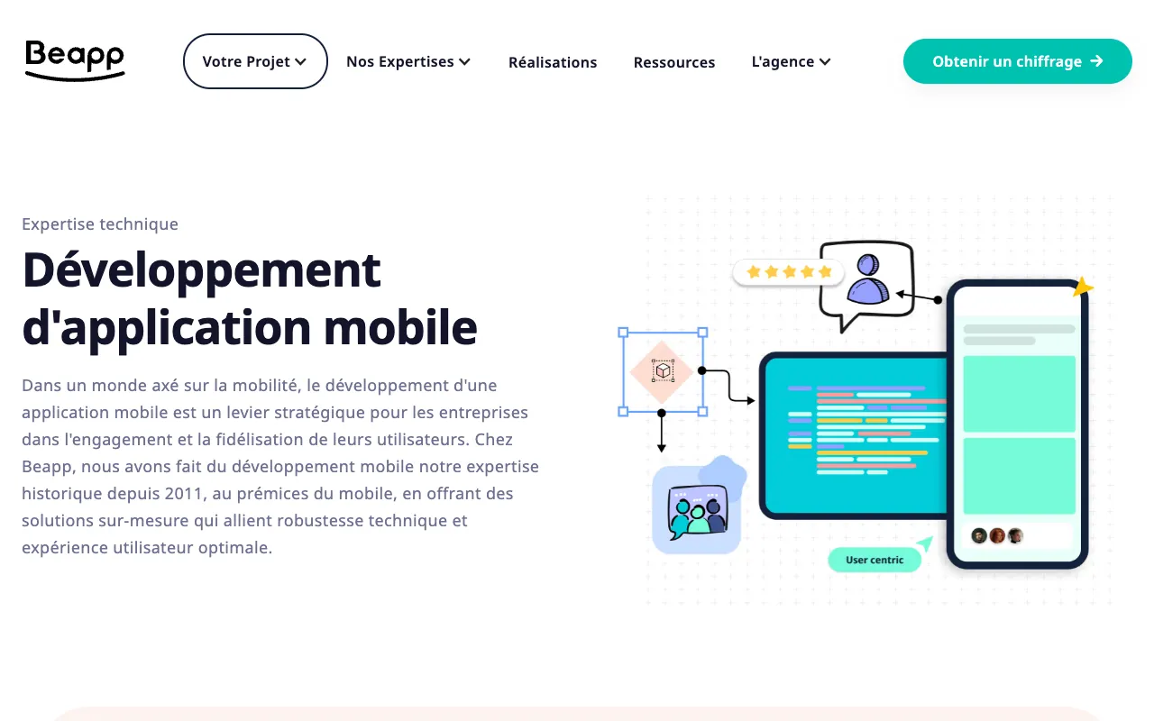 Page de l’offre sur le site de Beapp