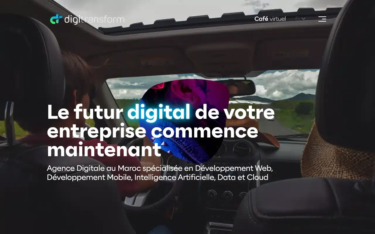 Page d’accueil du site de digitransform