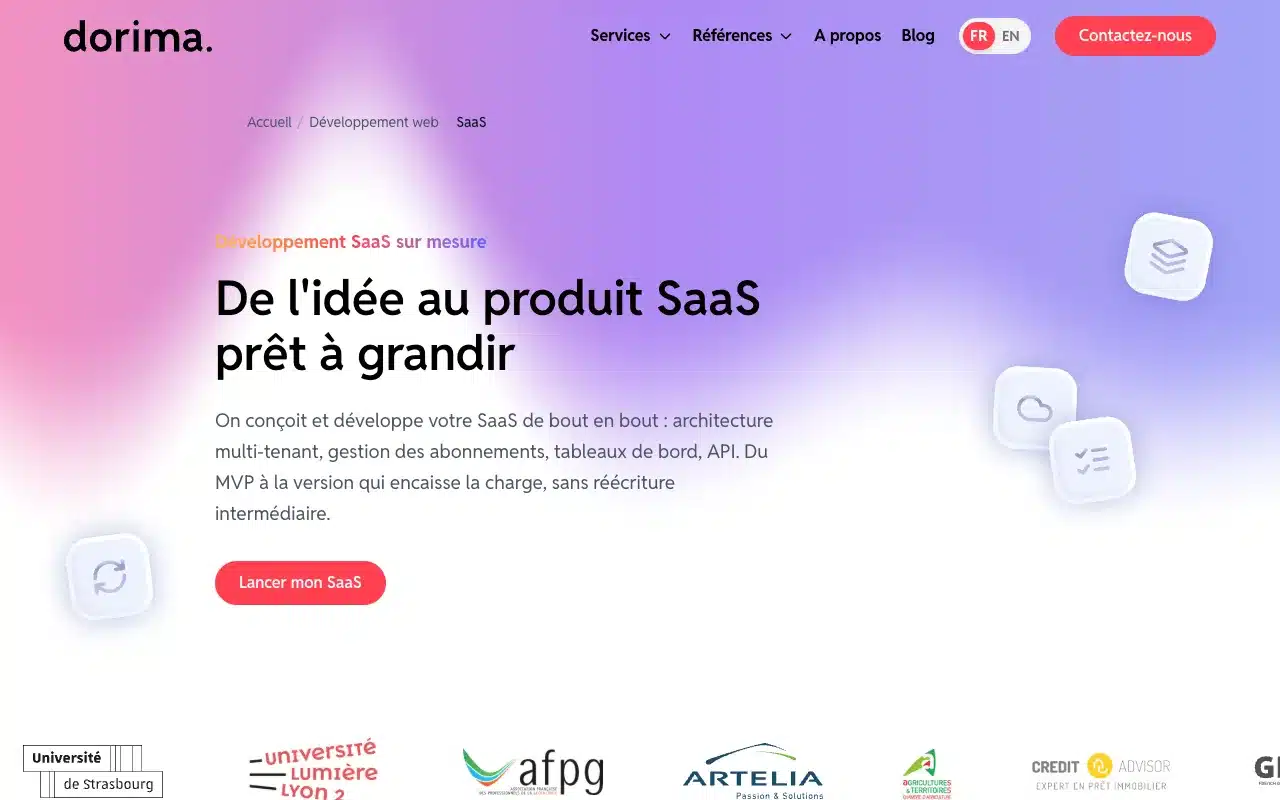 Page de l’offre sur le site de Dorima