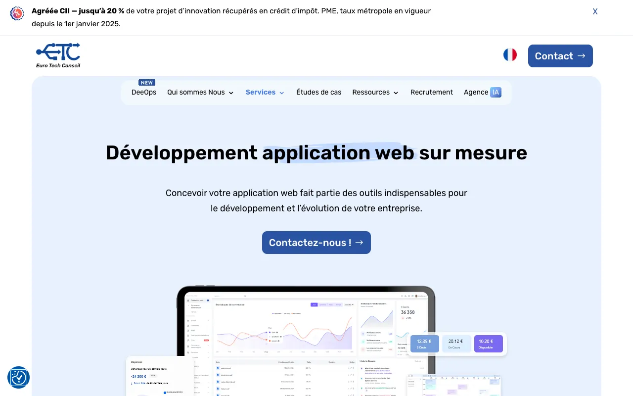 Page de l’offre sur le site d’Euro Tech Conseil