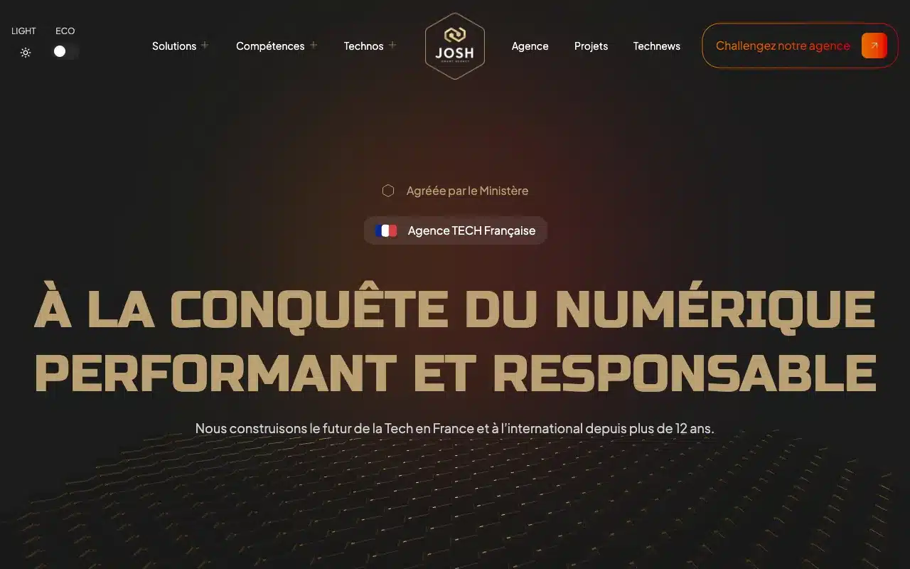 Page de l’offre sur le site de Josh Digital