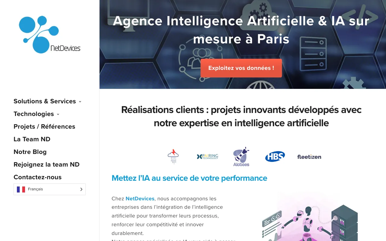 Page de l’offre sur le site de NetDevices