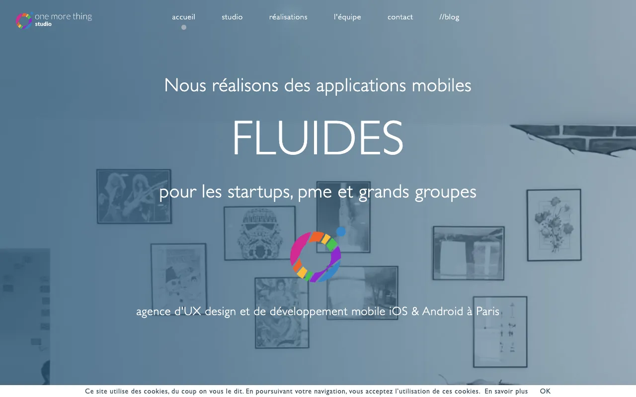 Page d’accueil du site d’One More Thing Studio