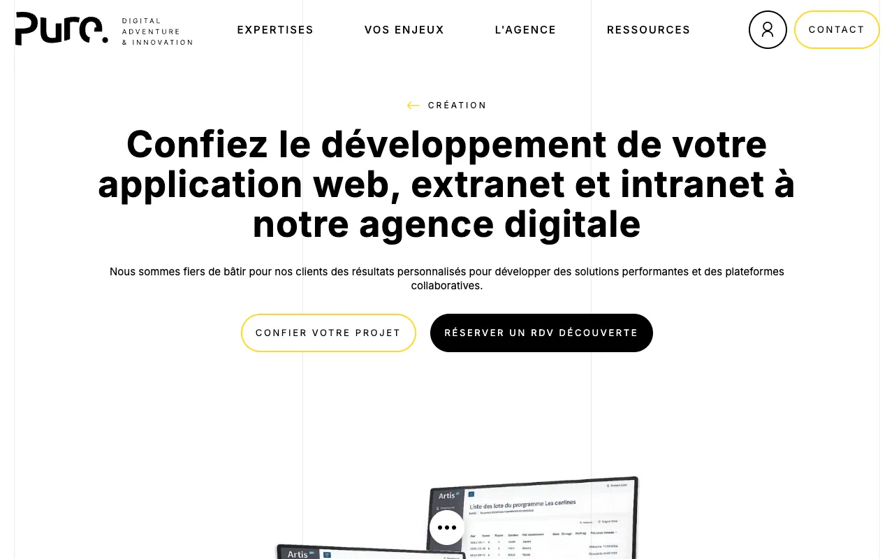 Page de l’offre sur le site de Pure Illusion