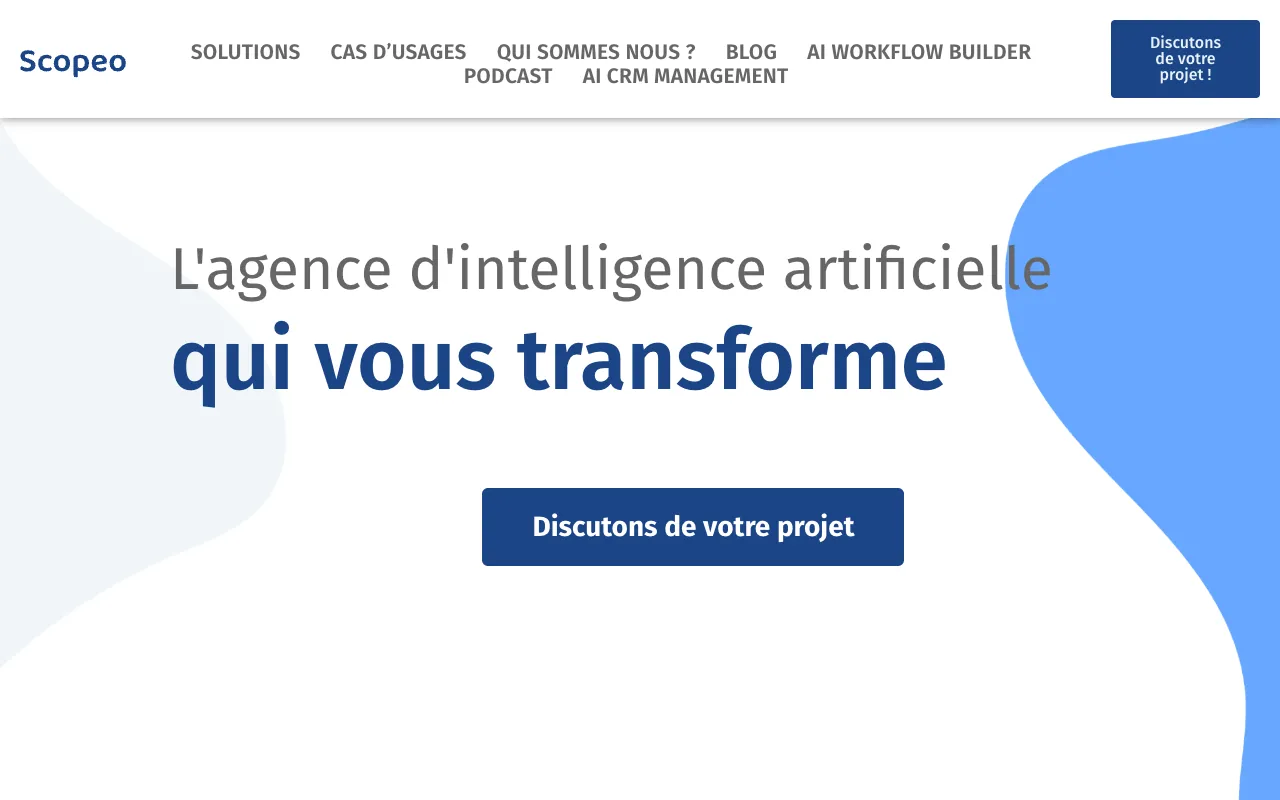 Page d’accueil du site de Scopeo